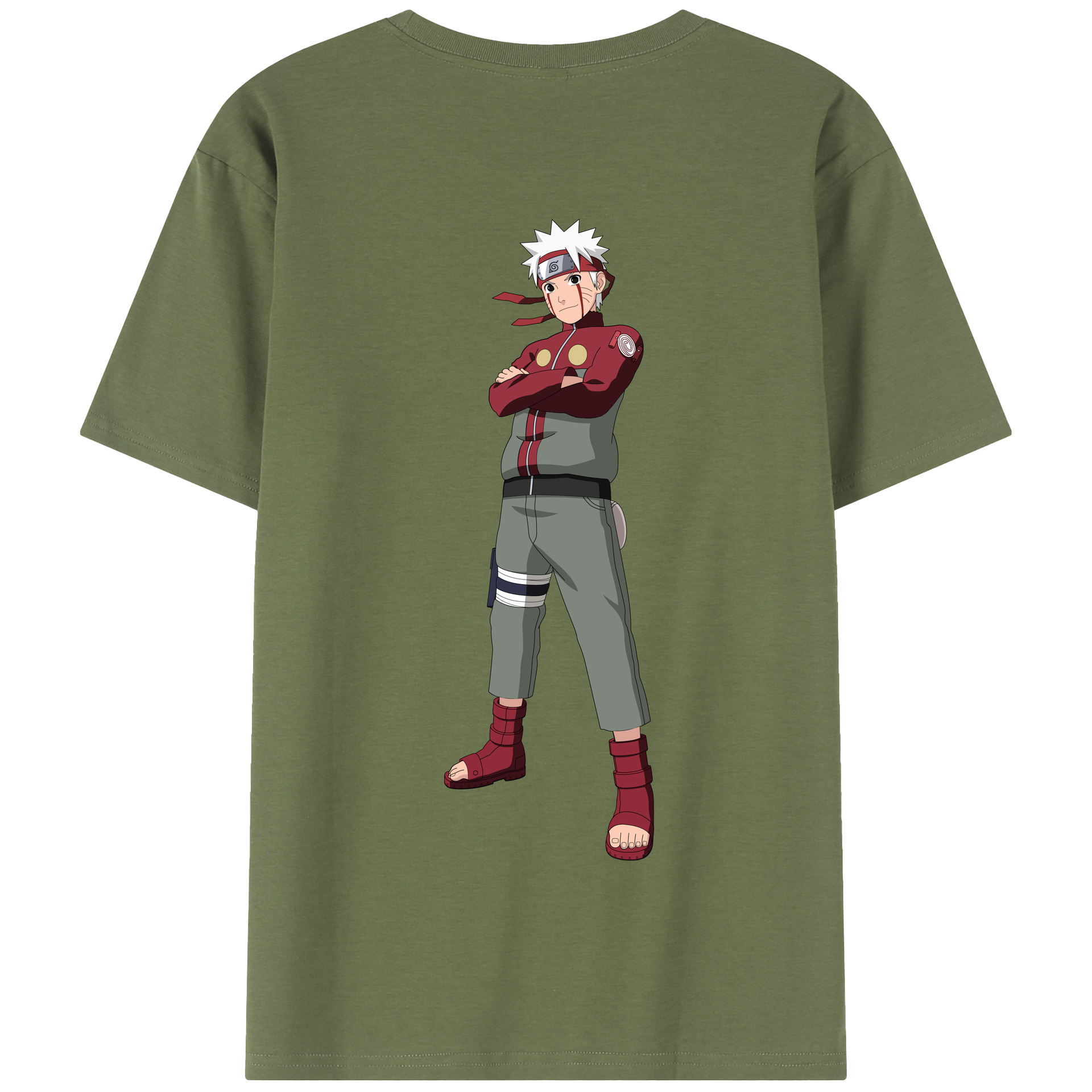 （画像用） NARUTO -ナルト- うずまき ナルト Uzumaki Naruto 綿100％半袖Tシャツ（背面プリント）